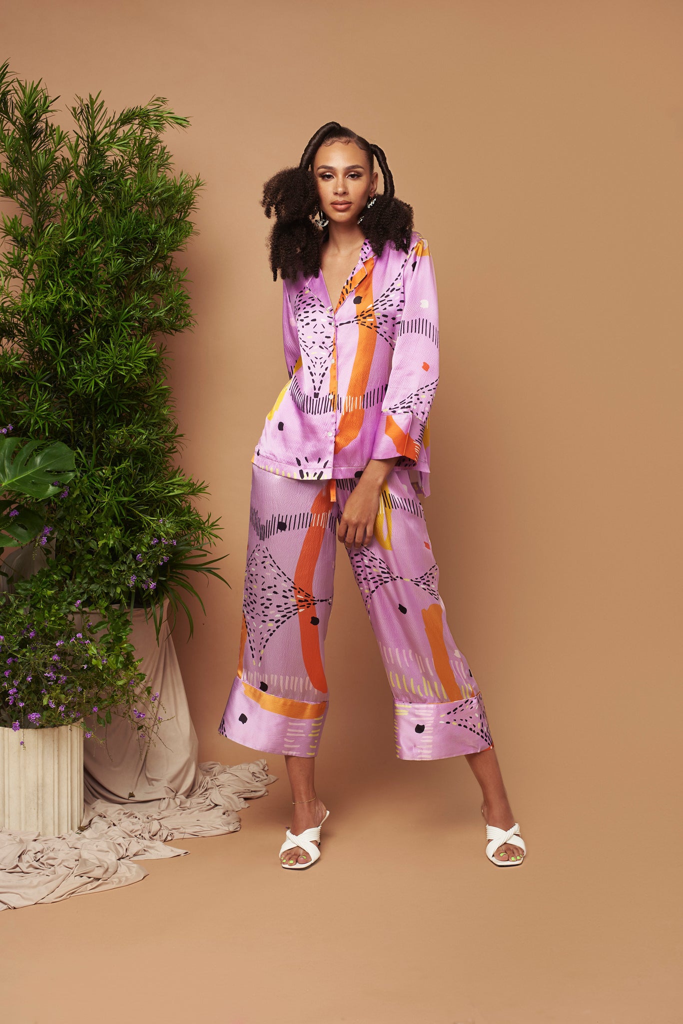 Sha'sa Silk Pajama Loungewear Set